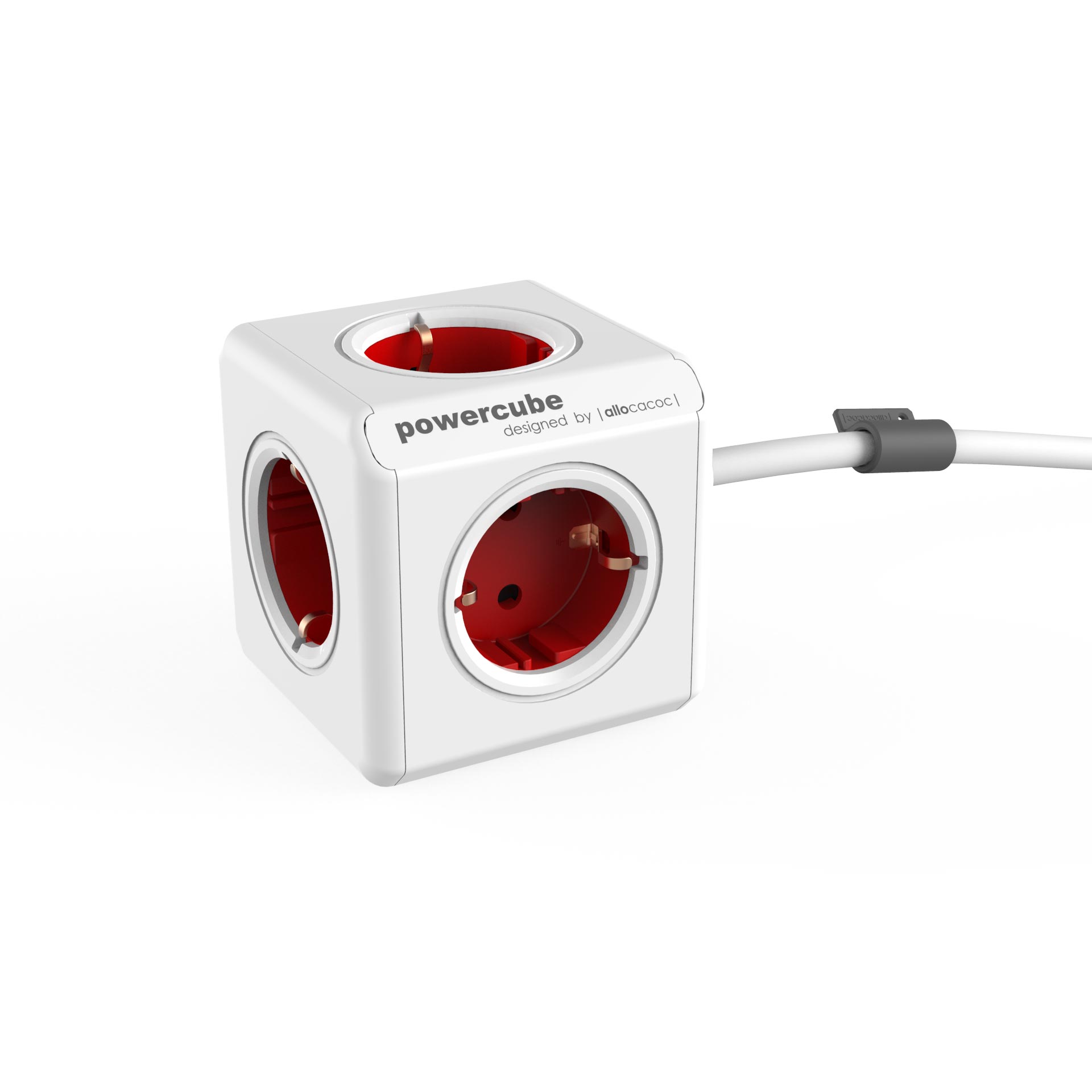 Boston Red PowerCube Extended 5 Outlet Power Adapter w/ 5ft Extension cord 